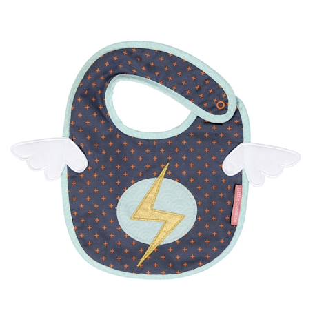 Bavoir bébé coton bio superhéros Bleu 1 - vertbaudet enfant 