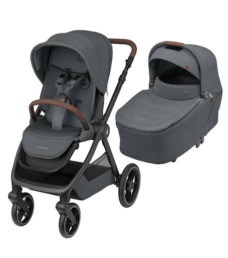 Poussette naissance oxford avec nacelle sense Graphite twillic+Noir twillic+Truffe twillic+Vert twillic 1 - vertbaudet enfant 