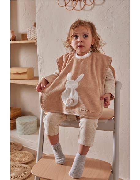 Bavoir funny en éponge moka noisette Ecru 4 - vertbaudet enfant 