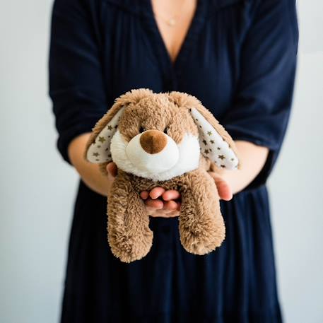 Peluche bouillotte lapin étoile Marron 3 - vertbaudet enfant 