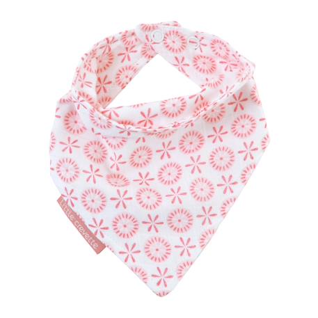 Lot de 5 bavoirs bandana coton bio* lovely emilie Rose 2 - vertbaudet enfant 