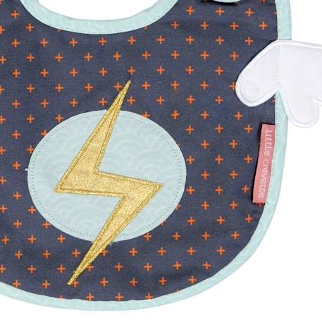 Bavoir bébé coton bio superhéros Bleu 3 - vertbaudet enfant 