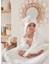 Cape de bain éponge blanc snow+Rose moka 2 - vertbaudet enfant 