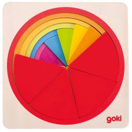 Puzzle circulaire 21 pièces Multi-coloured 2 - vertbaudet enfant 