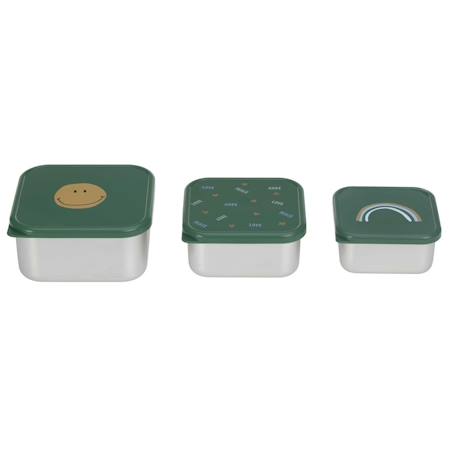 Lot de 3 boites gigognes en inox happy rascals smile Vert 2 - vertbaudet enfant 