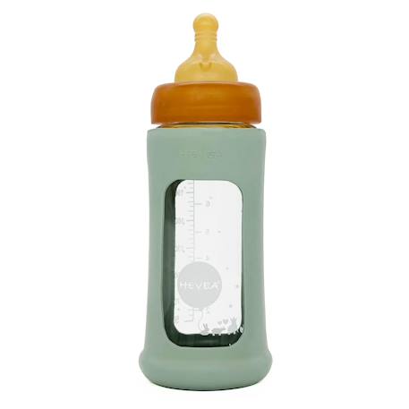 Biberon en verre avec housse de protection - seafoam blue - 250 ml Bleu+Rose 1 - vertbaudet enfant 