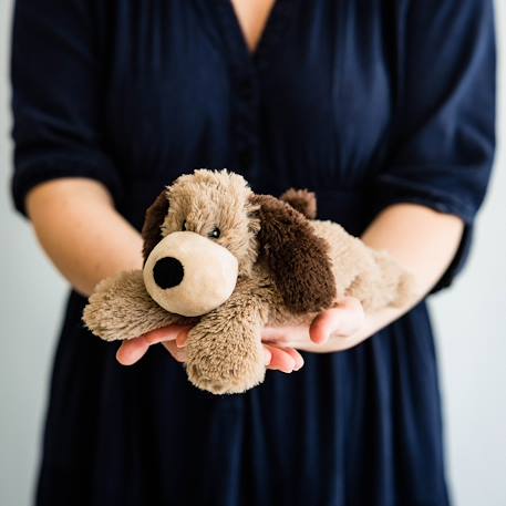 Peluche bouillotte chien junior Marron 2 - vertbaudet enfant 