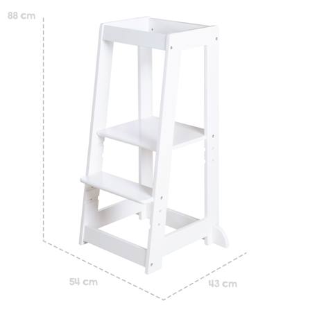 Tour d'apprentissage évolutive en bambou fsc® Anthracite+Blanc+Blanc - naturel+Naturel 9 - vertbaudet enfant 