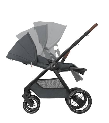 Poussette naissance oxford avec nacelle sense Graphite twillic+Noir twillic+Truffe twillic+Vert twillic 3 - vertbaudet enfant 