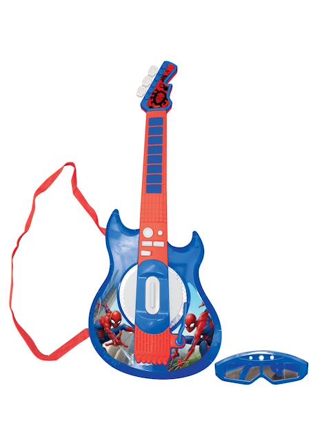 Guitare électronique lumineuse avec lunettes et micro spider-man Bleu 1 - vertbaudet enfant 