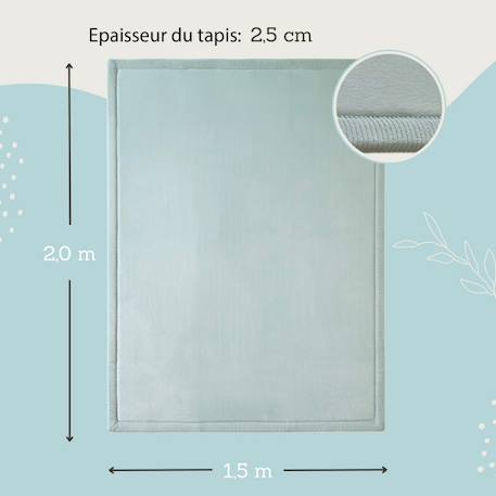 Tapis enfant à mémoire de forme cloud Beige+Bleu ciel+Gris+Mocha+Vert bleuté 24 - vertbaudet enfant 