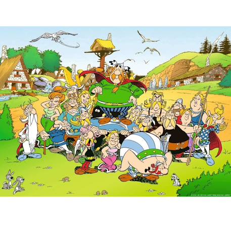 Puzzle astérix au village 500 pièces Bleu 2 - vertbaudet enfant 