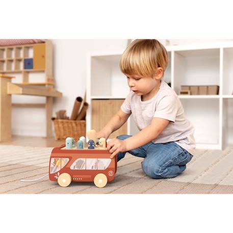 Bus en bois tap tap Rouge 2 - vertbaudet enfant 