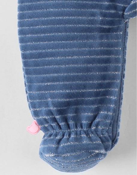Pyjama en velours côtelé girafe Bleu 5 - vertbaudet enfant 