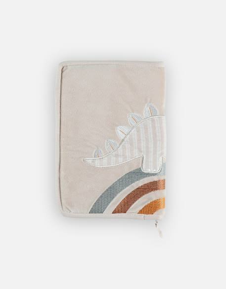 Protège carnet de santé dino en veloudoux Beige 3 - vertbaudet enfant 