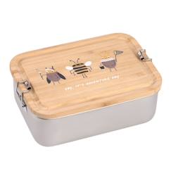 Puériculture-Boîte à goûter en inox et bambou