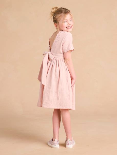 Robe de cérémonie fille matchy matchy capsule mère/fille rose poudré 10 - vertbaudet enfant 