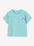 T-shirt grand motif dos bébé pressions épaule turquoise 1 - vertbaudet enfant 