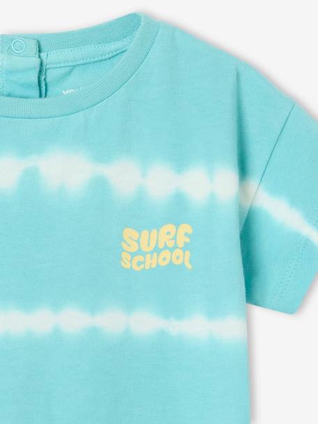 T-shirt effet tie and dye bébé turquoise 2 - vertbaudet enfant 