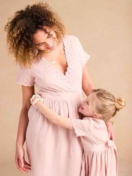 Robe de cérémonie femme capsule mère/fille rose poudré 5 - vertbaudet enfant 