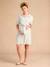 Robe chemise à larges rayures grossesse et allaitement en gaze de coton vert sauge 1 - vertbaudet enfant 