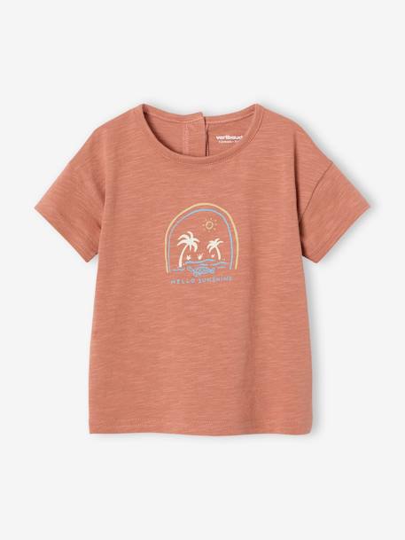 T-shirt bébé motif beach terracotta 1 - vertbaudet enfant 