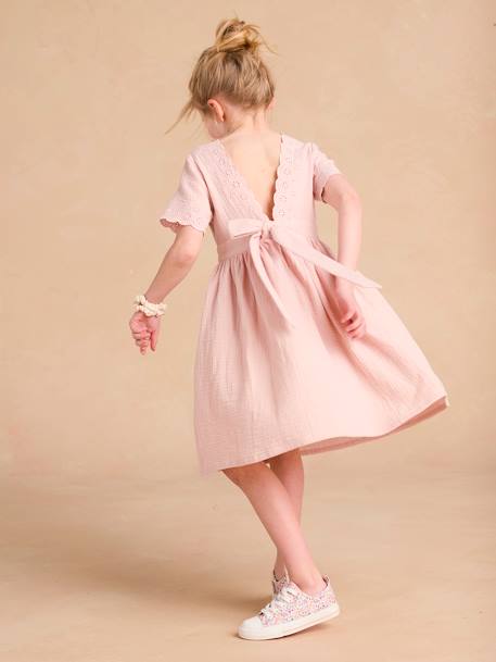 Robe de cérémonie fille matchy matchy capsule mère/fille rose poudré 9 - vertbaudet enfant 