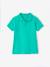 Polo garçon manches courtes broderie poitrine blanc+bleu+jaune pâle+kaki clair+MARINE+terracotta+vert émeraude 25 - vertbaudet enfant 