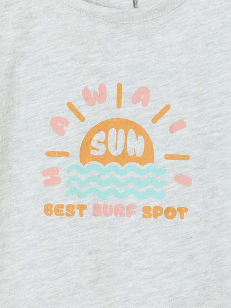 T-shirt motif hawaï bébé gris chiné 2 - vertbaudet enfant 