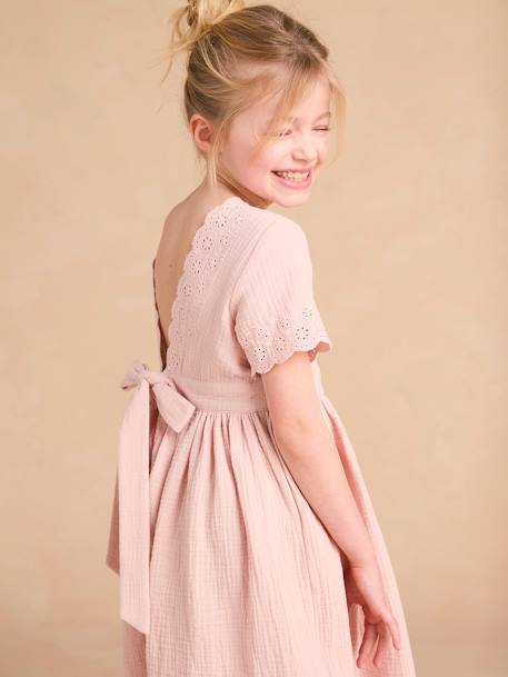 Robe de cérémonie fille matchy matchy capsule mère/fille rose poudré 8 - vertbaudet enfant 
