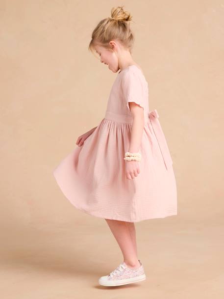 Robe de cérémonie fille matchy matchy capsule mère/fille rose poudré 3 - vertbaudet enfant 