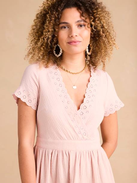 Robe de cérémonie femme capsule mère/fille rose poudré 4 - vertbaudet enfant 