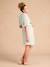 Robe chemise à larges rayures grossesse et allaitement en gaze de coton vert sauge 2 - vertbaudet enfant 