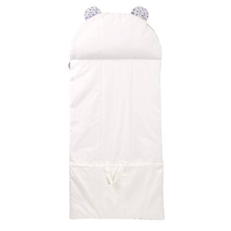 Sac de couchage coton bio Bleu+Fleurs beiges 5 - vertbaudet enfant 