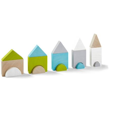 Jeu d'encastrement tours city Beige 1 - vertbaudet enfant 