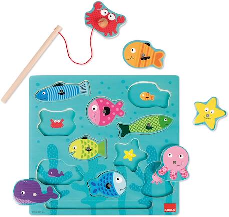 Puzzle magnétique animaux marins Bleu 1 - vertbaudet enfant 