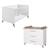 Chambre bébé évolutive 2 pièces - fermeture soft-close ole Blanc - chêne foncé 1 - vertbaudet enfant 
