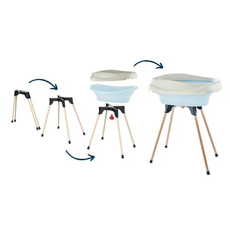 Pack plan à langer et baignoire vasco Blanc muguet+Bleu océan+Fleur bleue+Gris charme+Rose poudré+Vert céladon 15 - vertbaudet enfant 