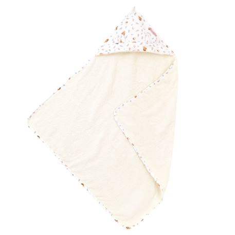 Cape de bain coton bio Beige+Multicolore+Vert 8 - vertbaudet enfant 