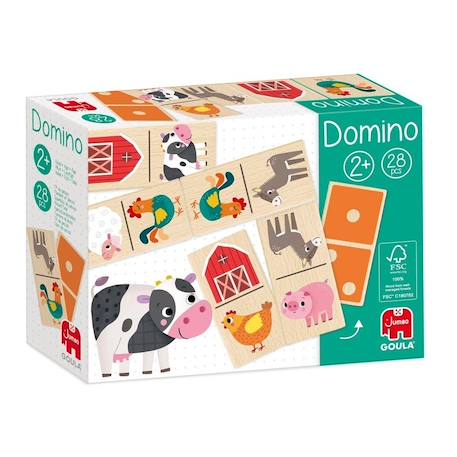 Dominos en bois ferme Beige 1 - vertbaudet enfant 