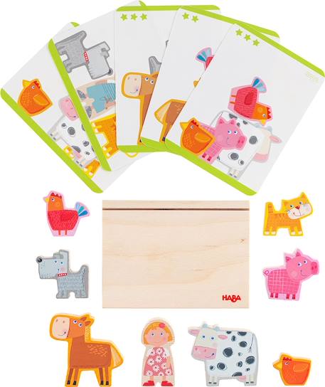 Jeu à empiler 3d à la ferme Beige 5 - vertbaudet enfant 