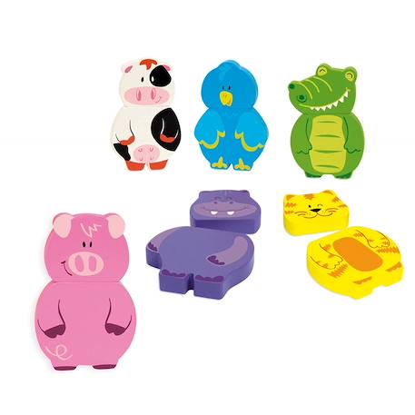 6 puzzles magnétiques animaux Vert 2 - vertbaudet enfant 