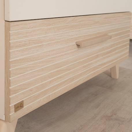 Commode à langer évolutive 3 tiroirs sidney Cashmere / chêne 4 - vertbaudet enfant 