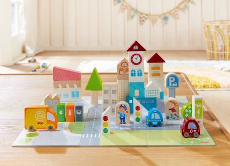 Blocs et puzzle vie citadine Blanc 4 - vertbaudet enfant 
