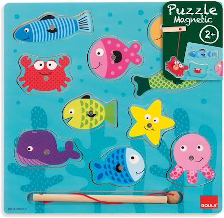 Puzzle magnétique animaux marins Bleu 3 - vertbaudet enfant 