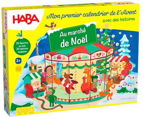 Mon premier calendrier de l'avent - marché de noël Jaune 1 - vertbaudet enfant 