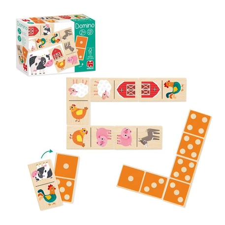Dominos en bois ferme Beige 4 - vertbaudet enfant 