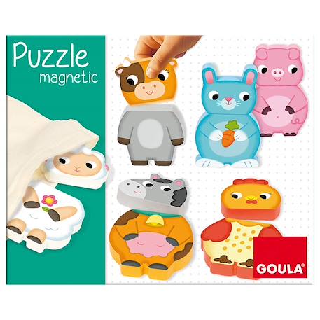Puzzle magnétique animaux de la ferme Beige 4 - vertbaudet enfant 