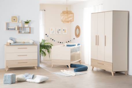 Chambre bébé évolutive complète avec soft-close sidney Cashmere / chêne 2 - vertbaudet enfant 