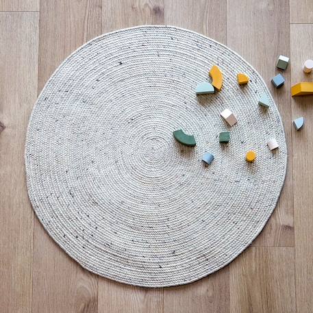 Tapis rond laine feutrée neethu Avoine+Gris+Mangue+Naturel+Olive+Orange+Toffee 18 - vertbaudet enfant 